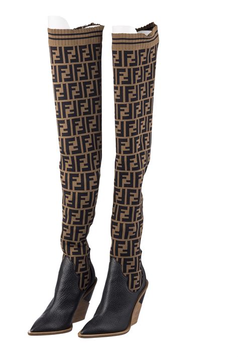 over the knee fendi boots|fendi women's over the knee boots.